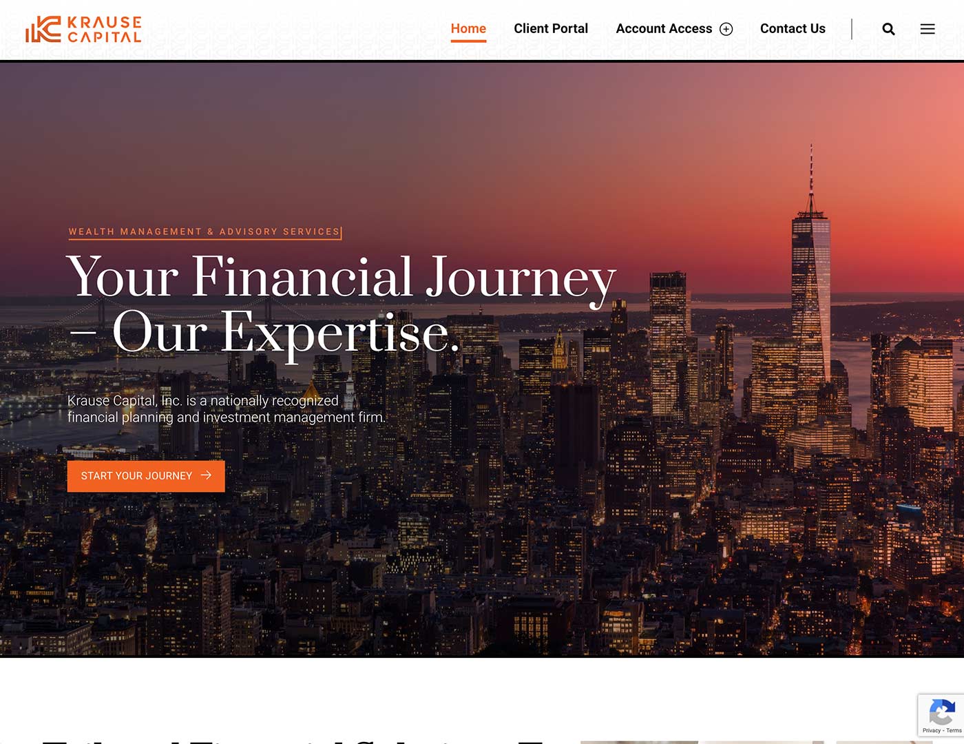 Krause Capital website design – sliStudios